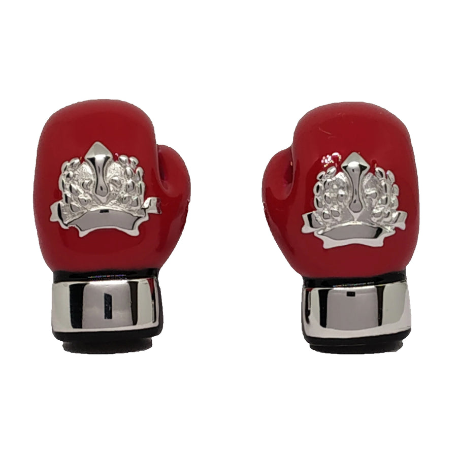  Silver red  Boxing Gloves Cufflinks