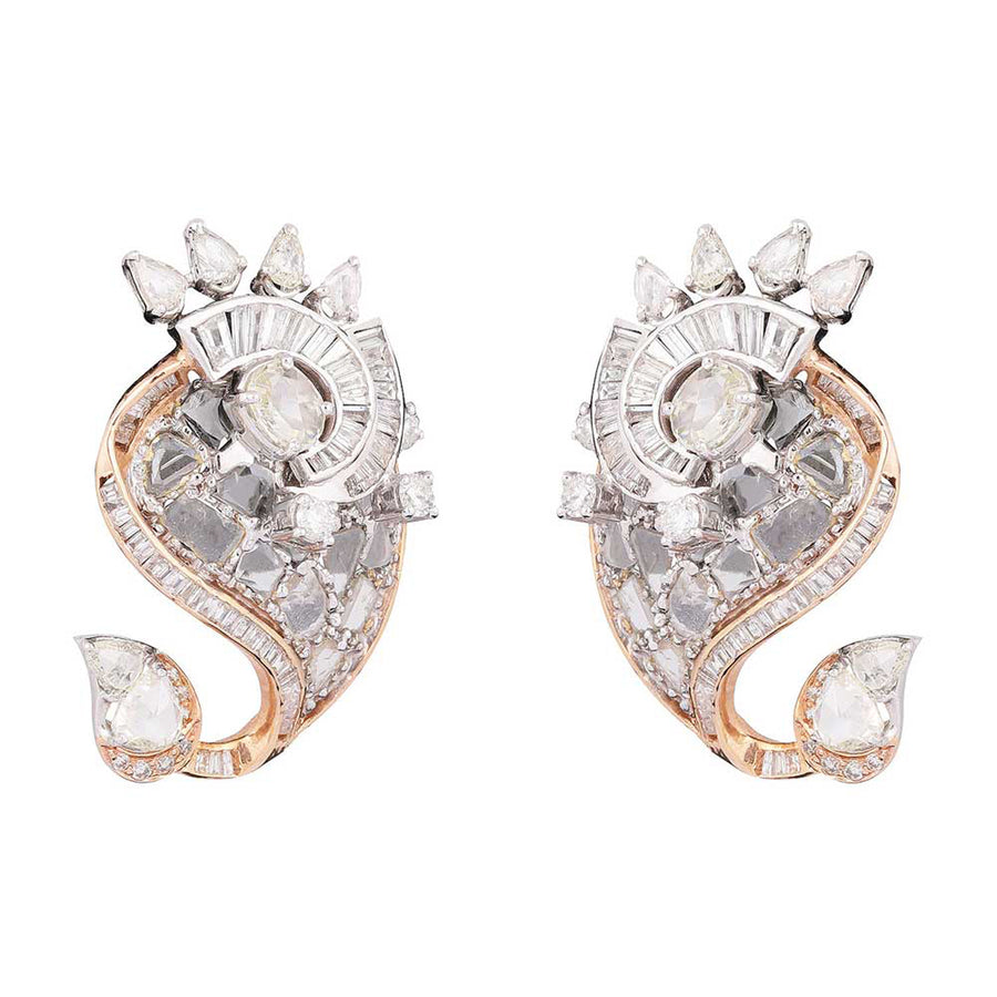 White sapphires Earrings