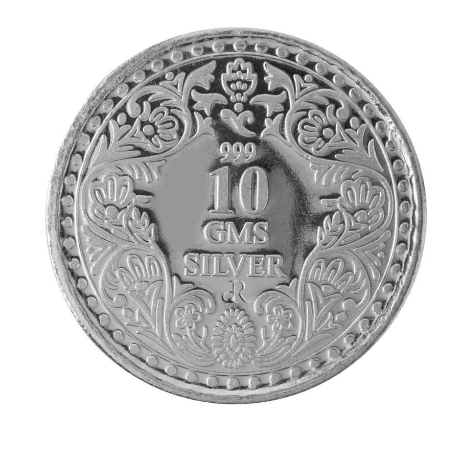 Color Pure Silver Coin 999  Laxmi Saraswati Ganesh