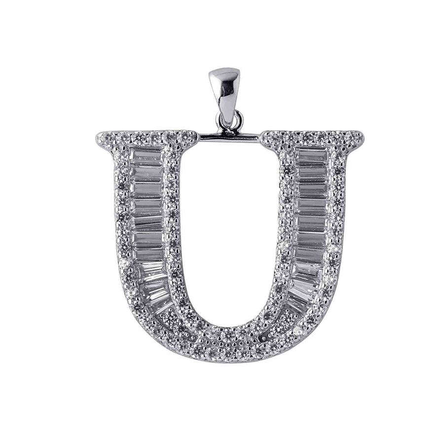 Silver U pendant