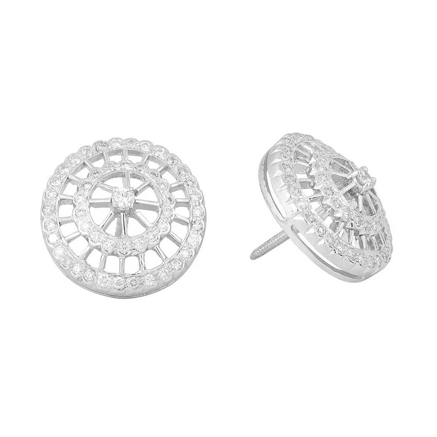 White Chakra Diamond Earrings