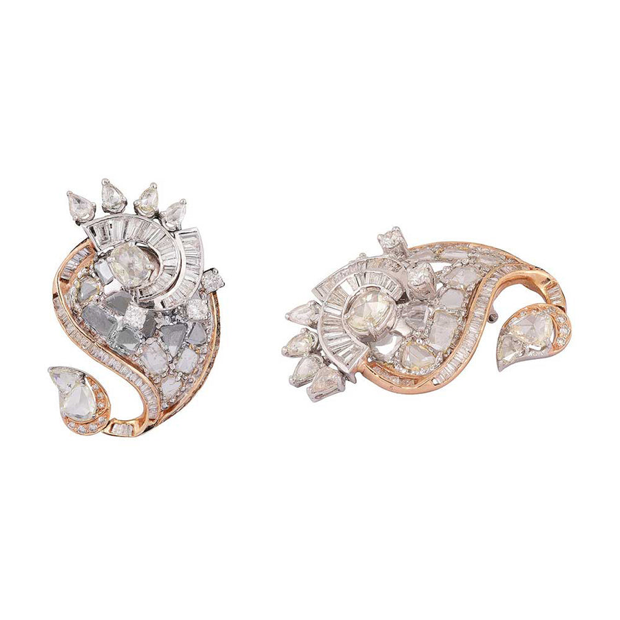 White sapphires Diamond Earrings