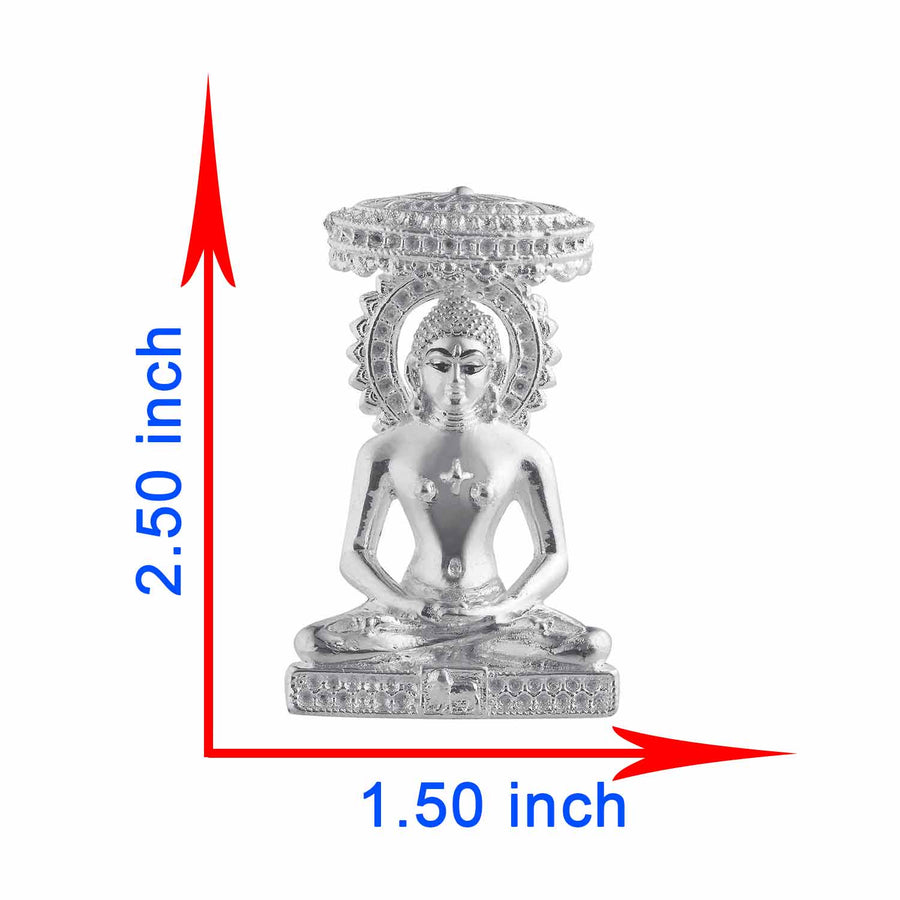 Pure Silver 990 Chatra Mahavir Idol