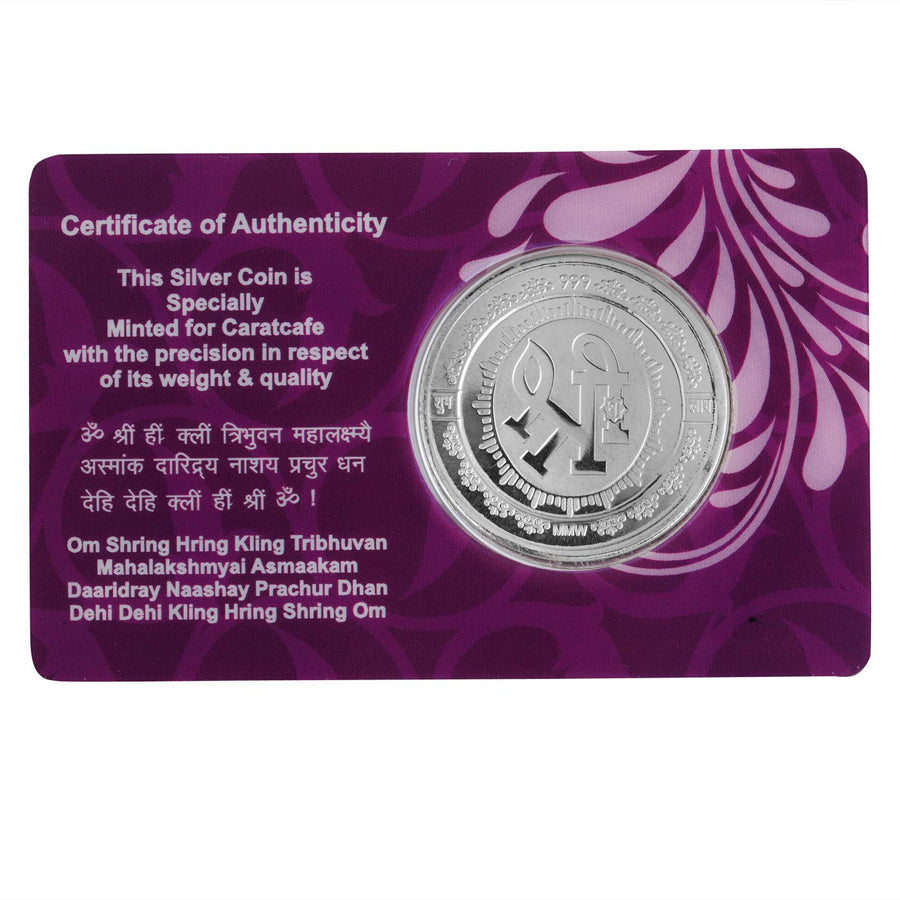 Silver Color Laxmi Ganesh Coin
