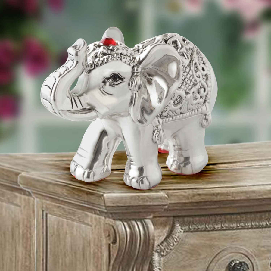 silver elephant  idol 