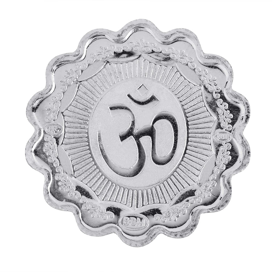 Om design silver coin