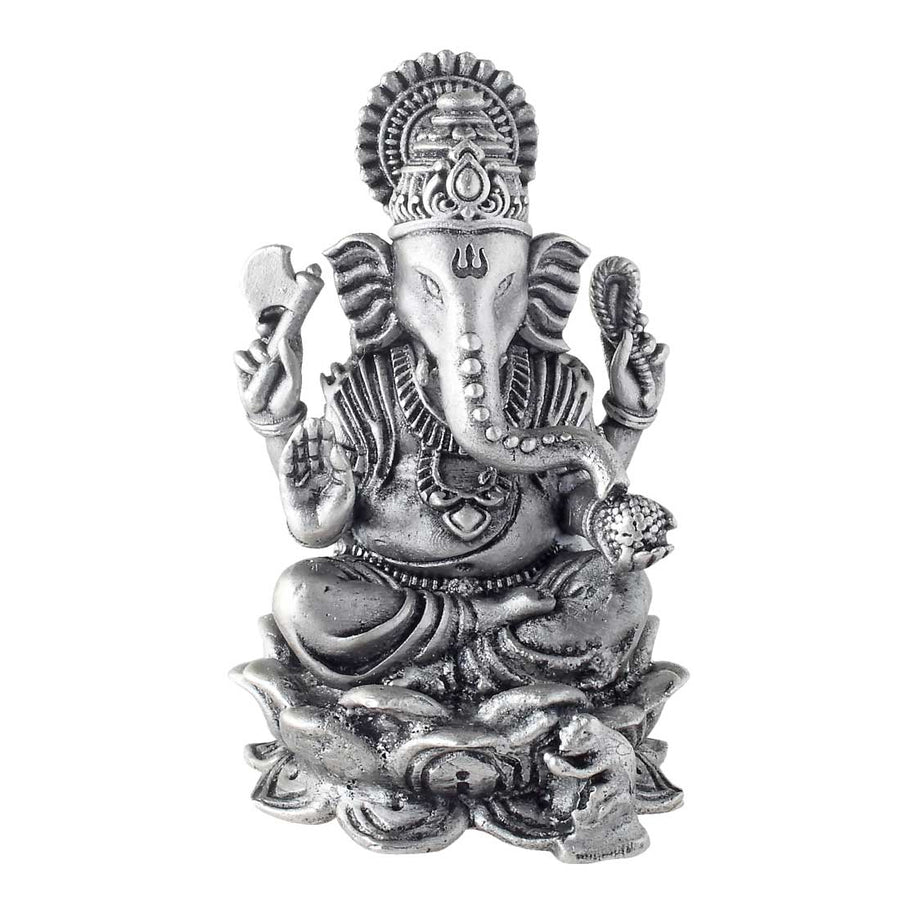 Ganesh silver murti antique look