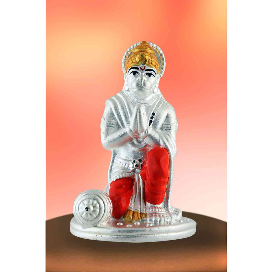 Pure Silver 990 Pavanputra Hanuman Idol