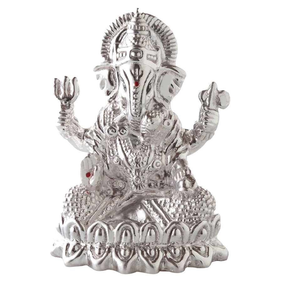silver ganesh idol